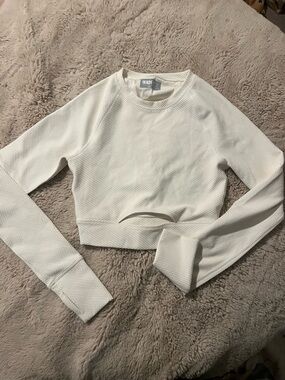 BEACH RIOT Cream Plush Sport Top - Soft Ivory